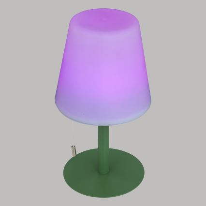 Atmosphera - Aufladbare Outdoor-Tischleuchte (LED RGBW) ZACK LED/3,7V 1200 mAh IP44 grün