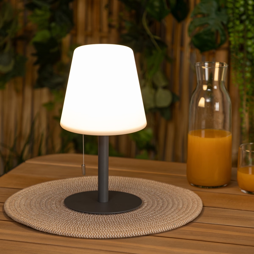 Atmosphera - Aufladbare Outdoor-Tischleuchte (LED RGBW) ZACK LED/3,7V 1200 mAh IP44 schwarz