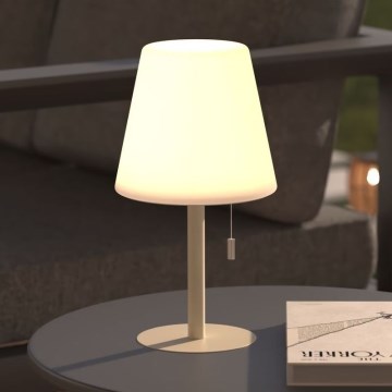 Atmosphera - Aufladbare Outdoor-Tischleuchte (LED RGBW) ZACK LED/3,7V 1200 mAh IP44 beige