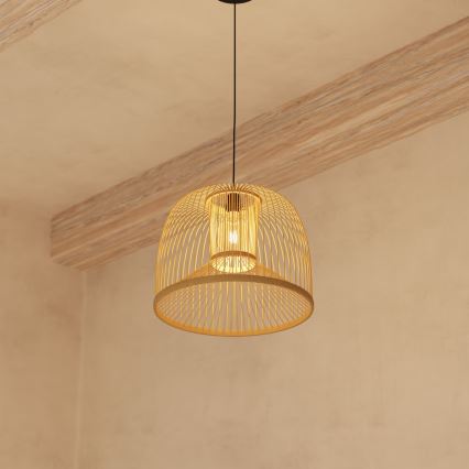 Atmosphera - Hängeleuchte AMY 1xE27/40W/230V Bambus