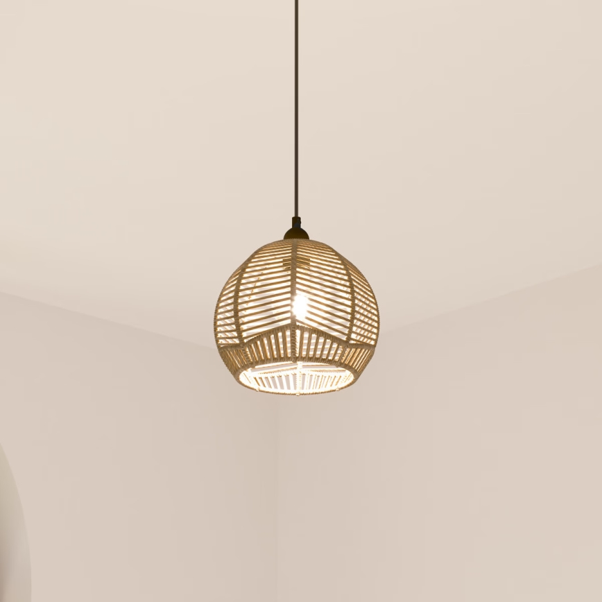 Atmosphera - Hängeleuchte CAREN 1xE27/40W/230V Jute