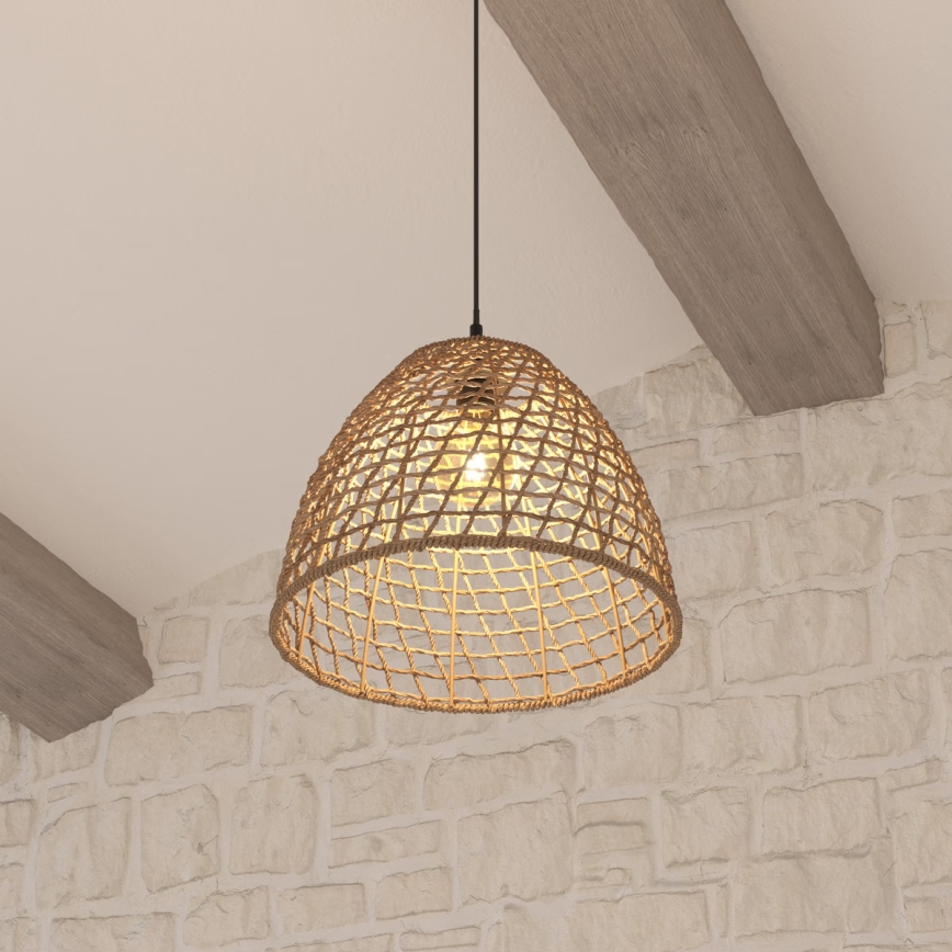 Atmosphera - Hängeleuchte JADA 1xE27/40W/230V Rattan