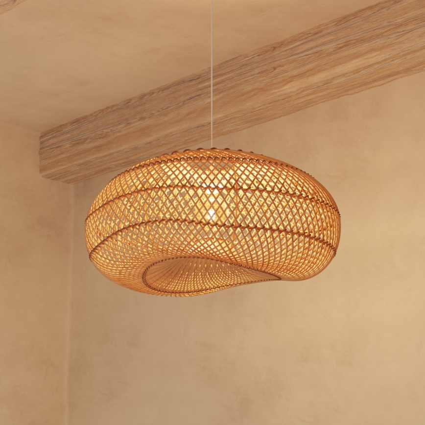 Atmosphera - Hängeleuchte JENY 1xE27/40W/230V Rattan