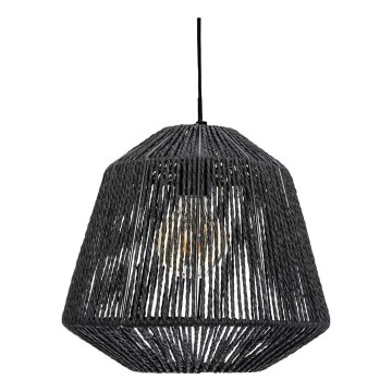 Atmosphera - Hängeleuchte JILY 1xE27/40W/230V Jute schwarz