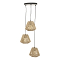 Atmosphera - Hängeleuchte JILY 3xE27/40W/230V Jute