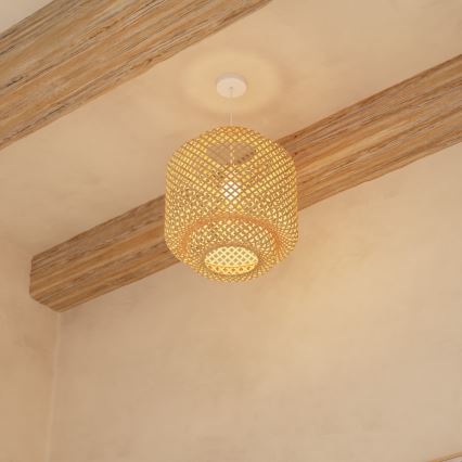 Atmosphera - Hängeleuchte LIBY 1xE27/40W/230V Bambus