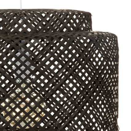 Atmosphera - Hängeleuchte LIBY 1xE27/40W/230V Bambus/schwarz