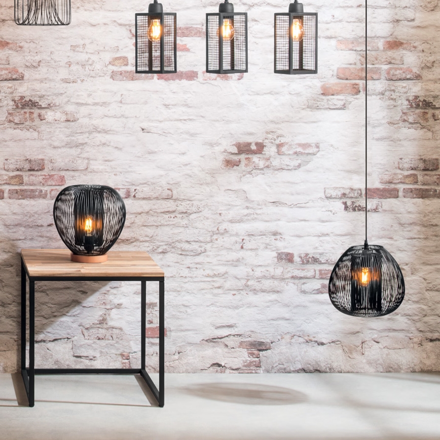 Atmosphera - Hängeleuchte NODA 1xE27/40W/230V schwarz