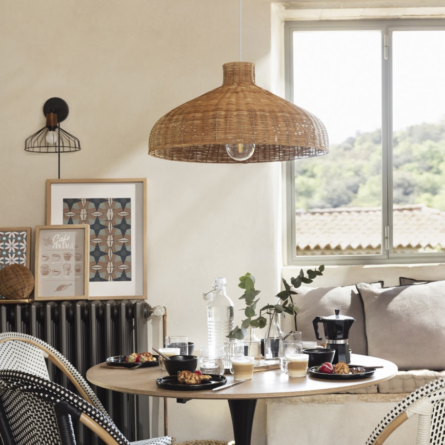 Atmosphera - Hängeleuchte ORI 1xE27/40W/230V Rattan