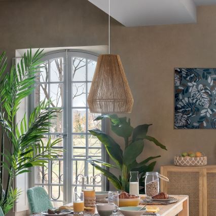 Atmosphera - Hängeleuchte PALM 1xE27/40W/230V Jute