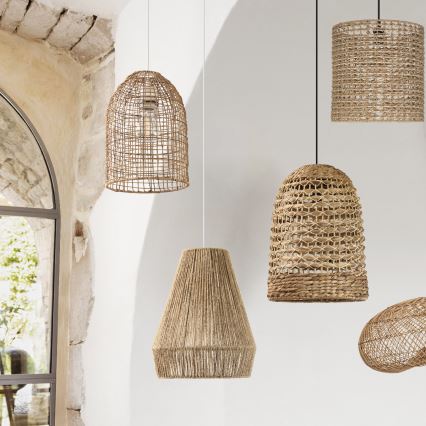 Atmosphera - Hängeleuchte PALM 1xE27/40W/230V Jute