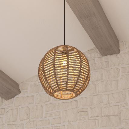 Atmosphera - Hängeleuchte RANA 1xE27/40W/230V Rattan