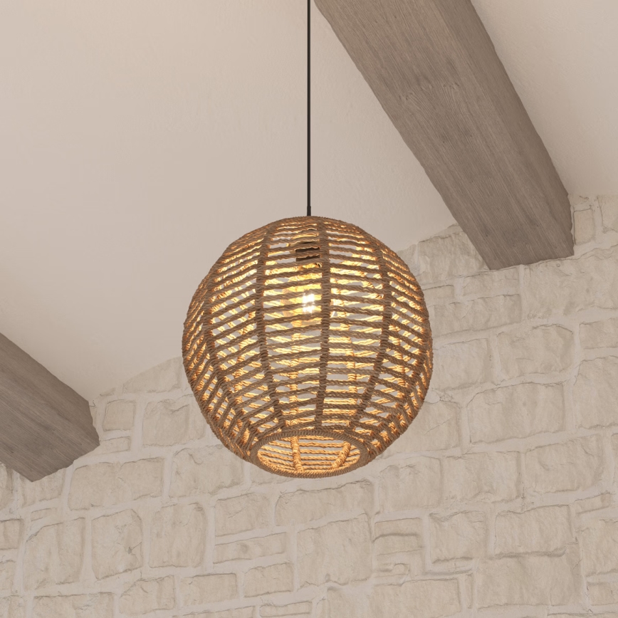 Atmosphera - Hängeleuchte RANA 1xE27/40W/230V Rattan
