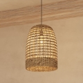 Atmosphera - Hängeleuchte SAND 1xE27/40W/230V Rattan/Wasserhyazinthe