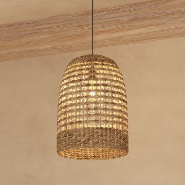 Atmosphera - Hängeleuchte SAND 1xE27/40W/230V Rattan/Wasserhyazinthe