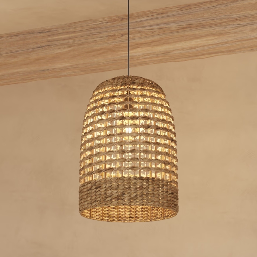 Atmosphera - Hängeleuchte SAND 1xE27/40W/230V Rattan/Wasserhyazinthe