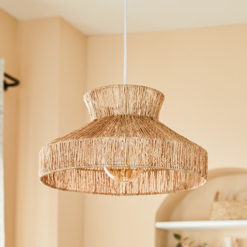 Atmosphera - Hängeleuchte ZELIA 1xE27/40W/230V Jute