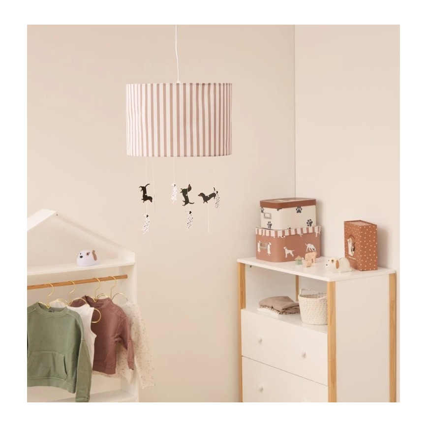 Atmosphera - Kinder-Pendelleuchte mit Kabel SCOTT 1xE27/40W/230V, Hundemotiv