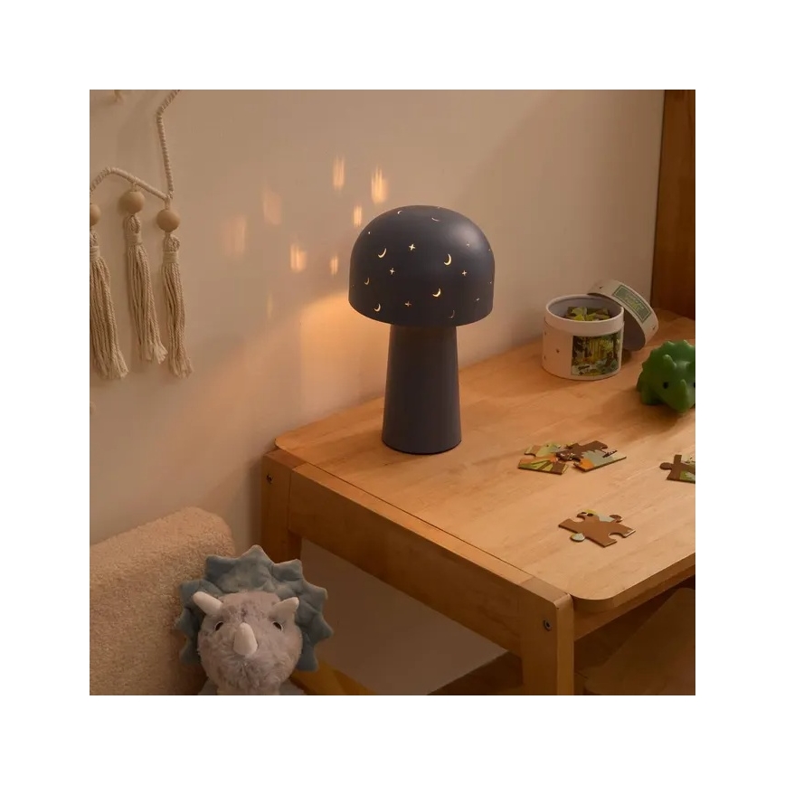 Atmosphera - Kinder-Tischlampe STARRY MUSHROOM 1xE14/25W/230V blau