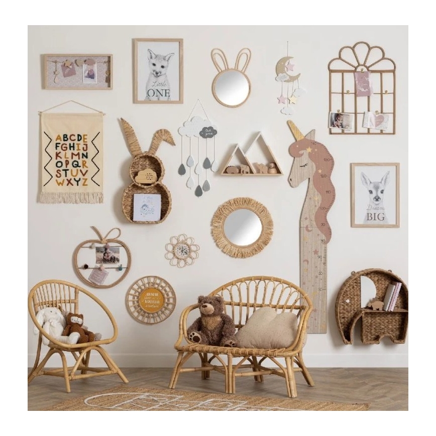 Atmosphera - Kinder-Wandspiegel RABBIT 37x24 cm Bambus