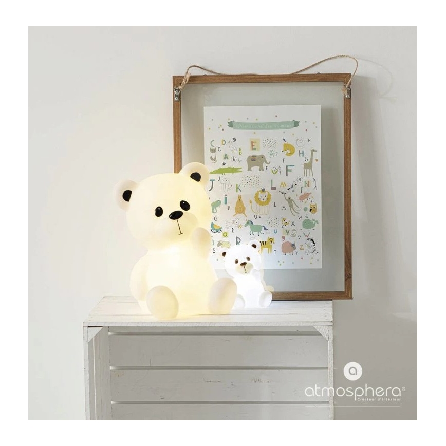 Atmosphera - LED Kinder-Nachtlicht TEDDY LED/3xAA weiß