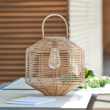 Atmosphera - LED-Solarleuchte CUBA LED/1,2V IP44 Rattan