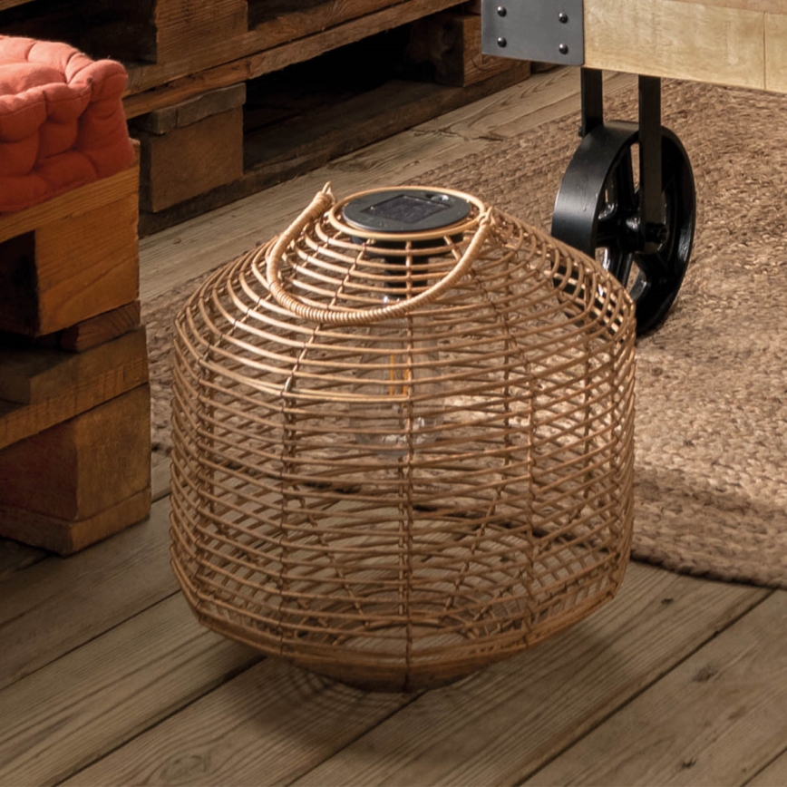 Atmosphera - LED-Solarleuchte CUBA LED/1,2V IP44 Rattan