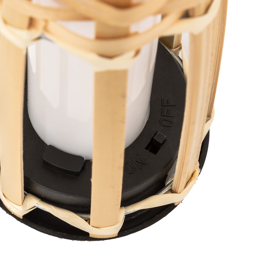 Atmosphera - LED-Solarleuchte MACEO LED/1,2V 300 mAh IP44 Bambus