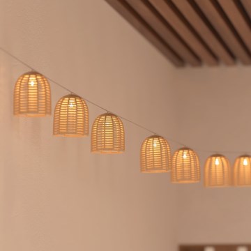 Atmosphera - Solar-LED-Lichterkette AIA 10xLED 3,35m IP44 warmweiß 1500 mAh