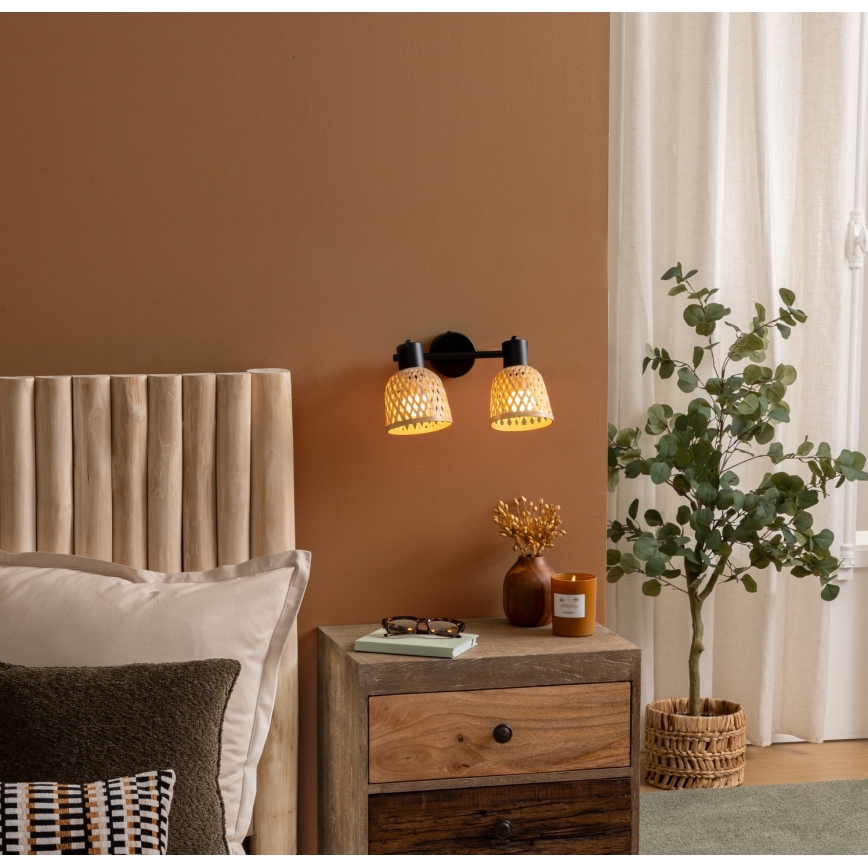 Atmosphera - Spotleuchte LIO 2xE14/25W/230V Bambus