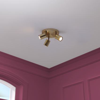 Atmosphera - Spotleuchte VICO 3xGU10/25W/230V goldfarben