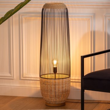 Atmosphera - Stehleuchte ANEA 1xE27/40W/230V Rattan/Buche