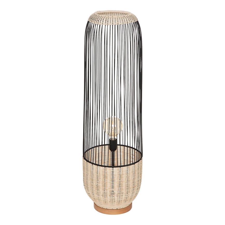 Atmosphera - Stehleuchte ANEA 1xE27/40W/230V Rattan/Buche