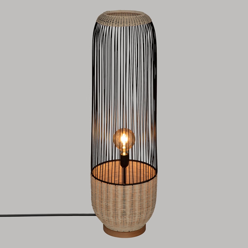 Atmosphera - Stehleuchte ANEA 1xE27/40W/230V Rattan/Buche