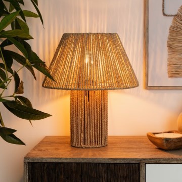 Atmosphera - Tischleuchte ADRIA 1xE27/40W/230V Jute