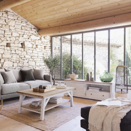 Atmosphera - Tischleuchte ANEA 1xE27/40W/230V Rattan