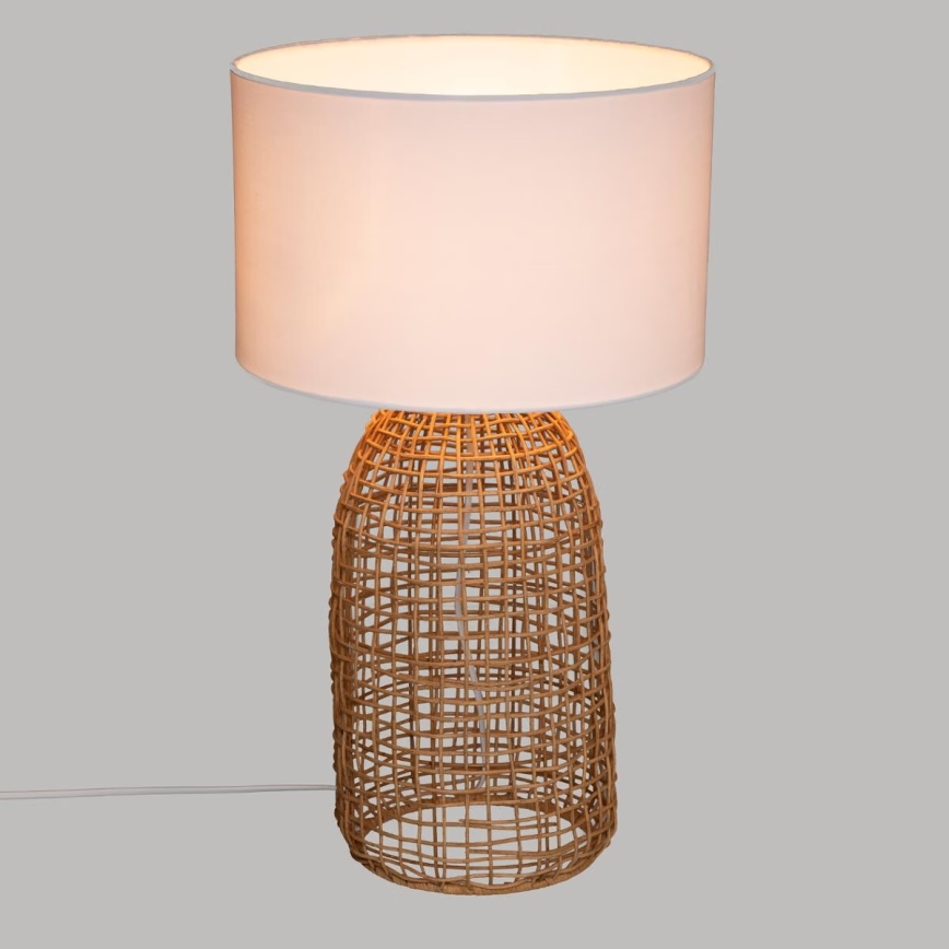 Atmosphera - Tischleuchte KARLA 1xE27/25W/230V Rattan
