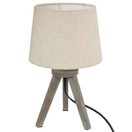 Atmosphera - Tischleuchte MINI 1xE14/25W/230V Kiefer/beige