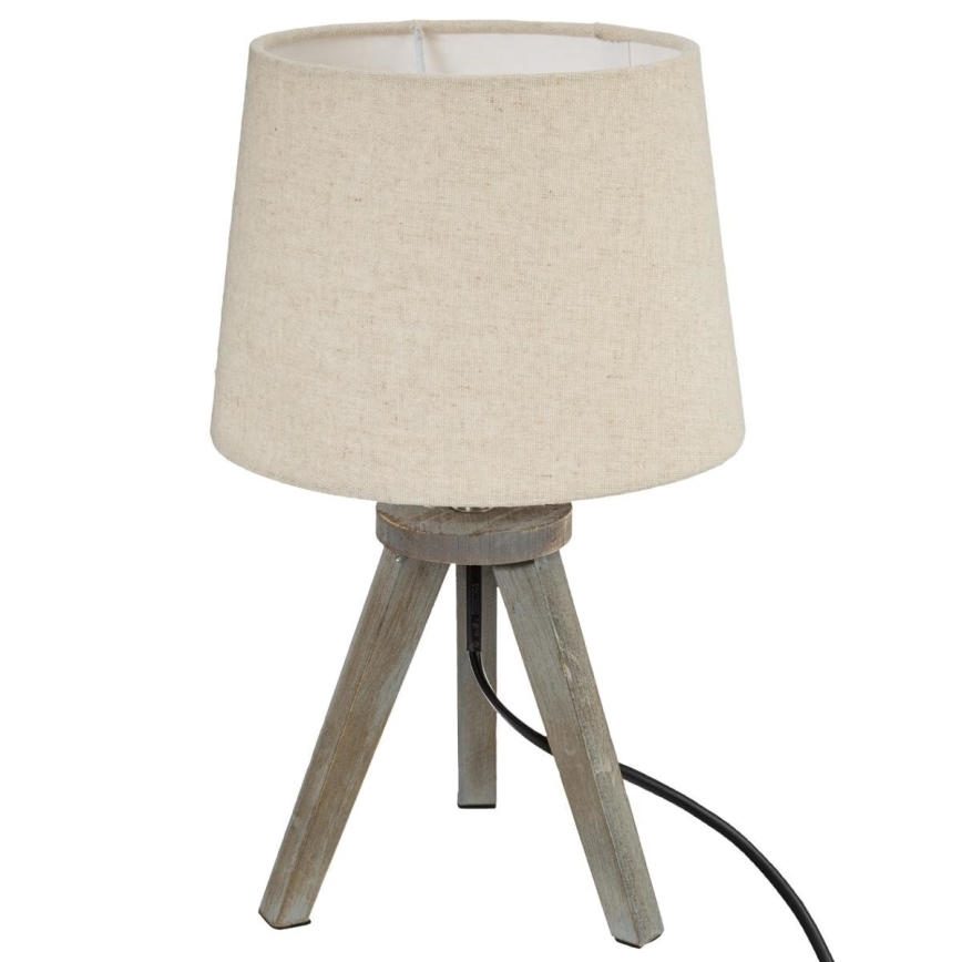 Atmosphera - Tischleuchte MINI 1xE14/25W/230V Kiefer/beige