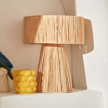 Atmosphera - Tischleuchte ORANE 1xE27/40W/230V Jute