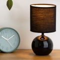Atmosphera - Tischleuchte TIMÉO 1xE14/60W/230V glänzend schwarz