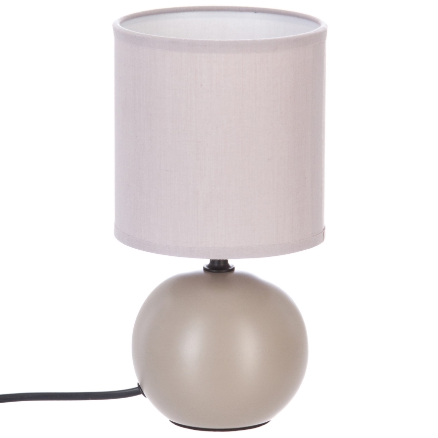 Atmosphera - Tischleuchte TIMÉO 1xE14/60W/230V taupe/cremefarben
