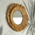 Atmosphera - Wandspiegel ALBA Ø 57 cm Raphia