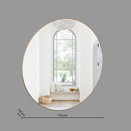 Atmosphera - Wandspiegel ALICE d 110 cm golden