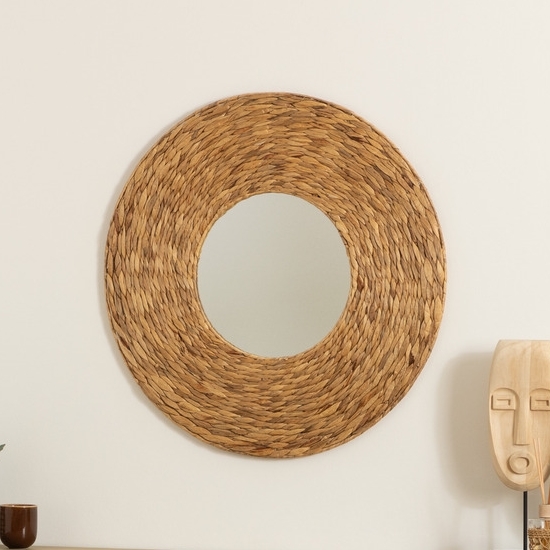 Atmosphera - Wandspiegel LORENA d 75 cm Wasserhyazinthe