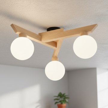 Aufbau-Deckenleuchte ANTONIO 3xG9/5W/230V Eiche/Weiß