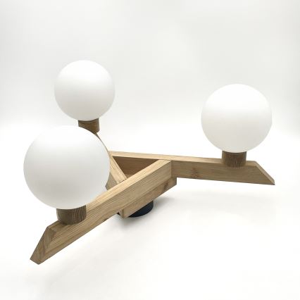 Aufbau-Deckenleuchte ANTONIO 3xG9/5W/230V Eiche/Weiß