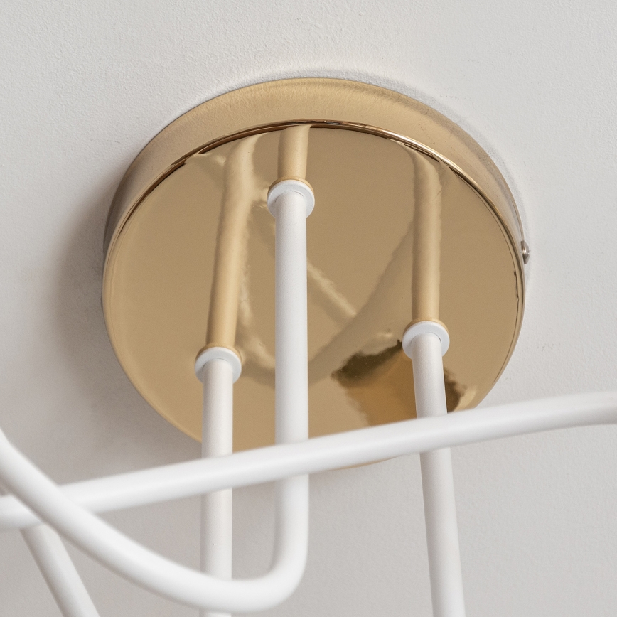 Aufbau-Deckenleuchte OXFORD 3xE27/15W/230V gold/weiß