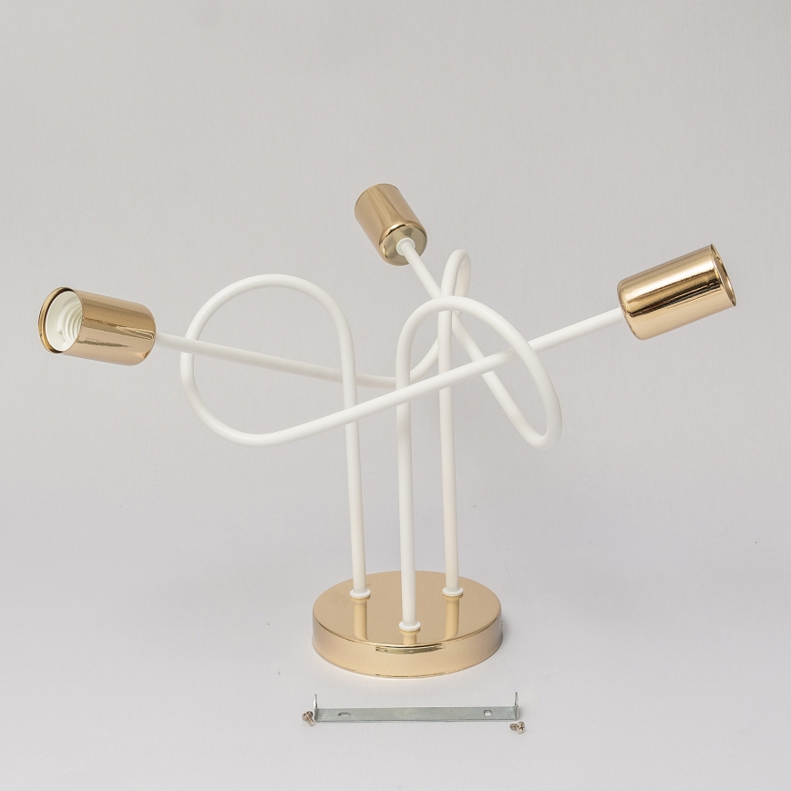 Aufbau-Deckenleuchte OXFORD 3xE27/15W/230V gold/weiß