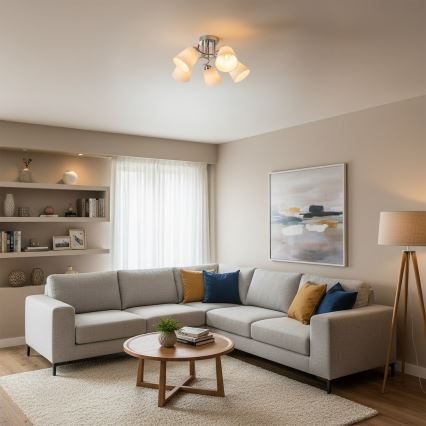 Aufbau-Deckenleuchte PAFOS 5xE27/15W/230V, hochglänzender Chrom